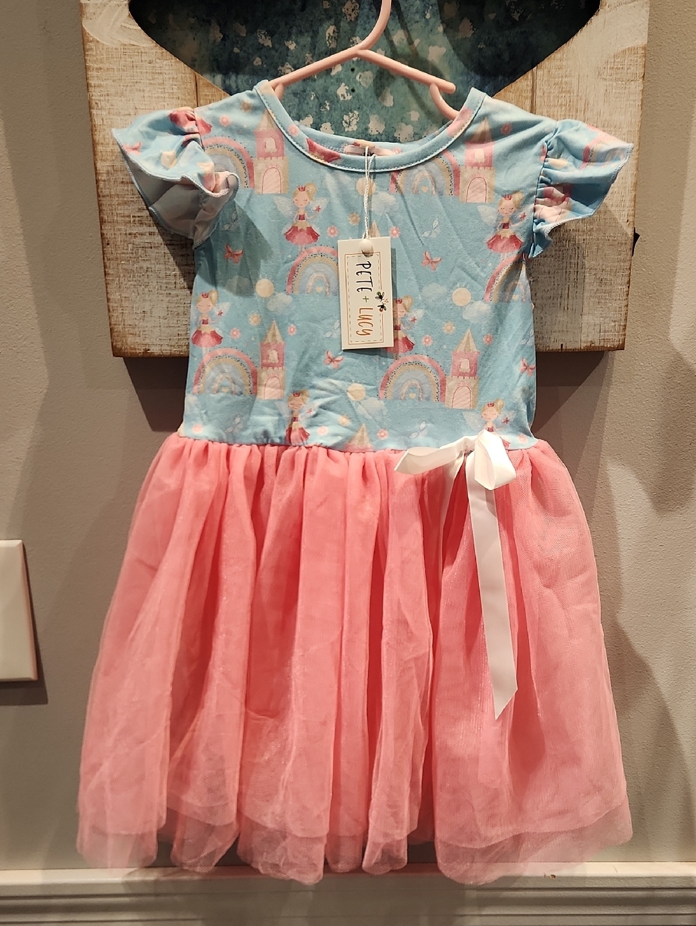 NWT Pete + Lucy Pink & Blue Fairy Tulle Dress for Kids Sz 3T